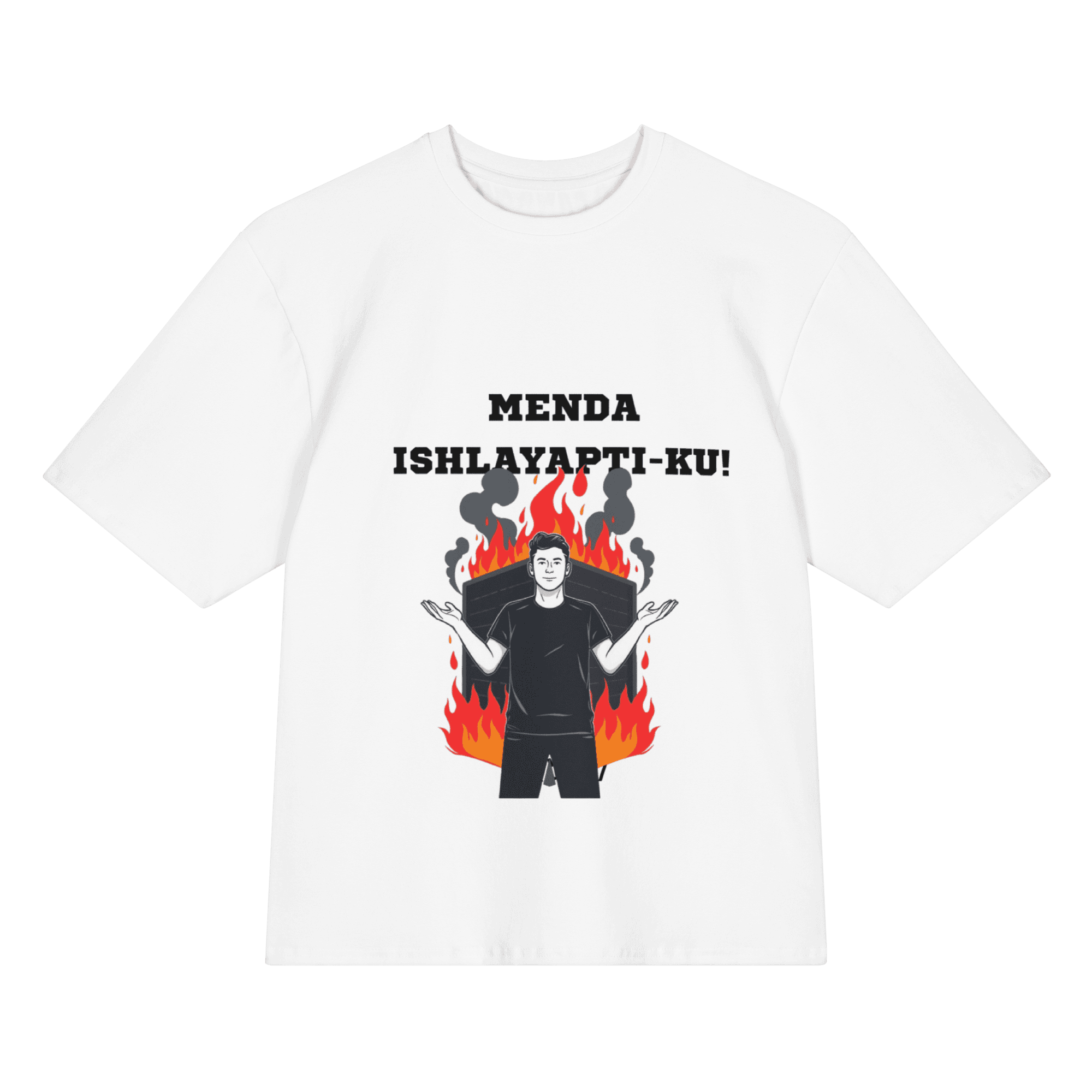 Uzbek Tech Memes oversized t-shirt — front